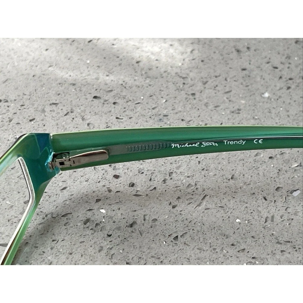 Michael Stars Eyeglasses Trendy Cocoa Mint Women 48-13-135 Frames ONLY blue